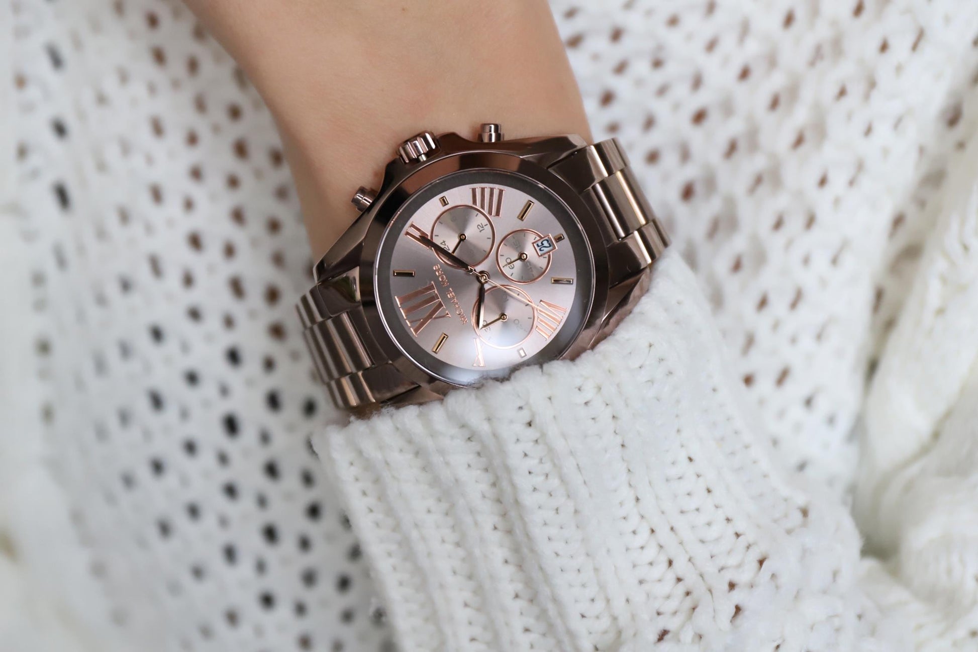 Buy Michael Kors Bradshaw Chronograph Sable Dial Brown Steel Strap Watch for Women  - MK6247 in Pakistan