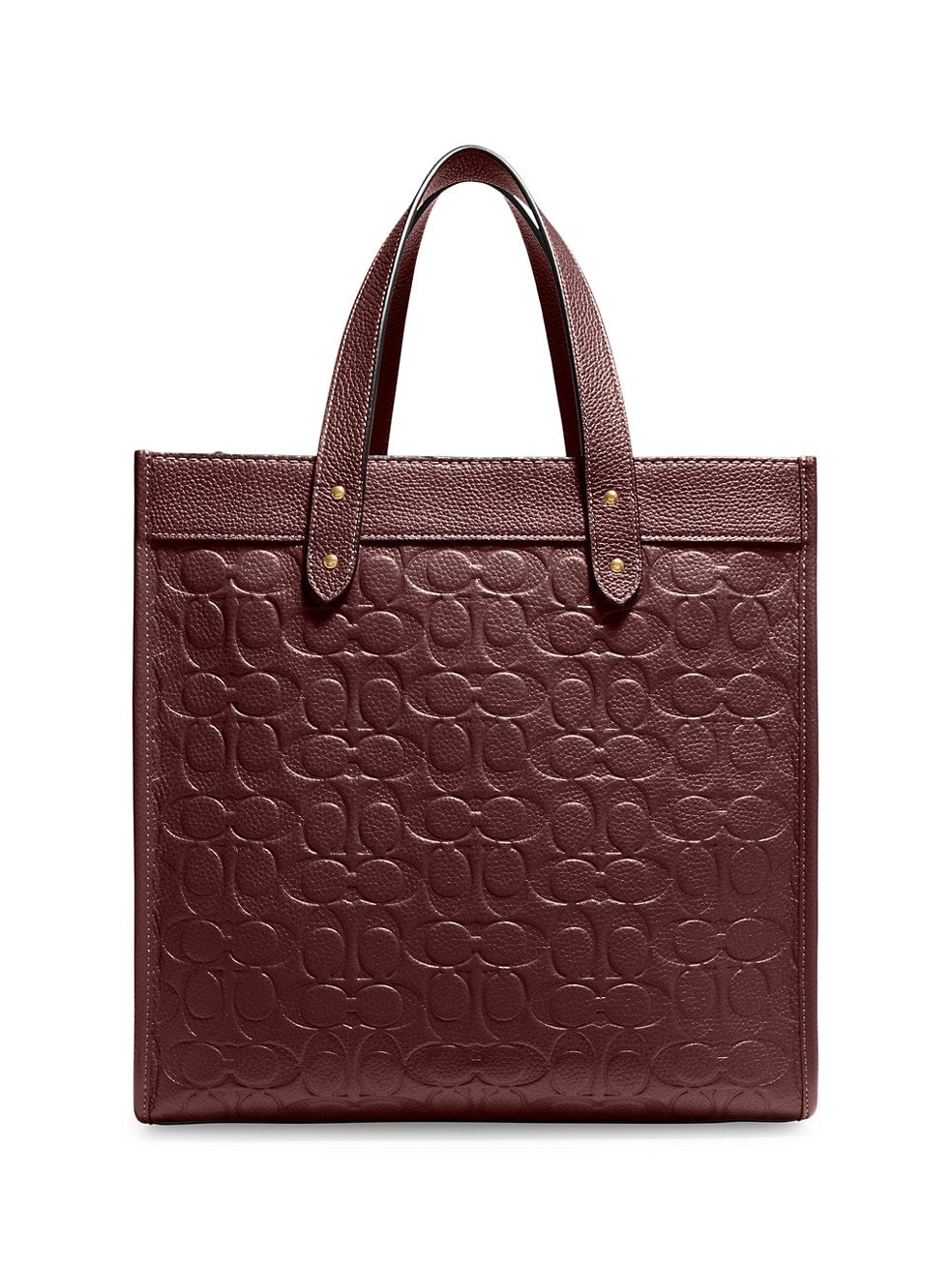 Buy Coach Field Tote In Signature Leather Bag Small - Wine in Pakistan
