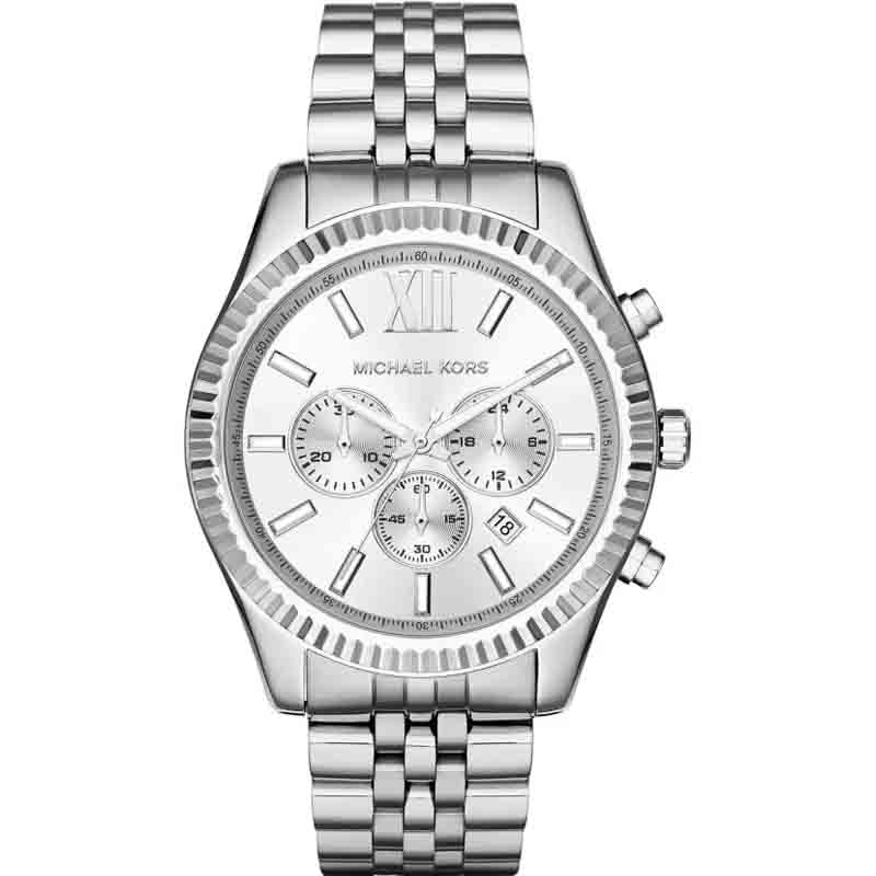 Buy Michael Kors Men’s Chronograph Quartz Stainless Steel Silver Dial 45mm Watch - MK8405 in Pakistan