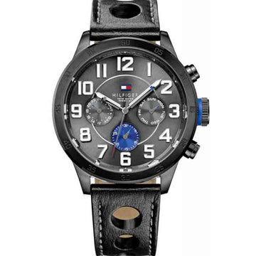 Buy Tommy Hilfiger Quartz Leather Strap Grey Dial 46mm Watch for Men - 1791051 in Pakistan