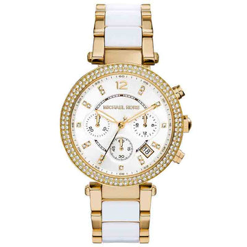 Buy Michael Kors Womens Quartz Parker Stainless Steel White Dial 39mm Watch - Mk6119 in Pakistan