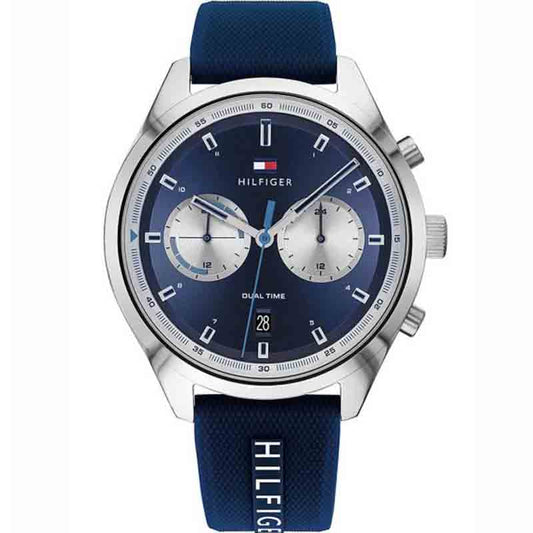 Buy Tommy Hilfiger Mens Quartz Blue Silicone Strap Blue Dial 44mm Watch - 1791781 in Pakistan