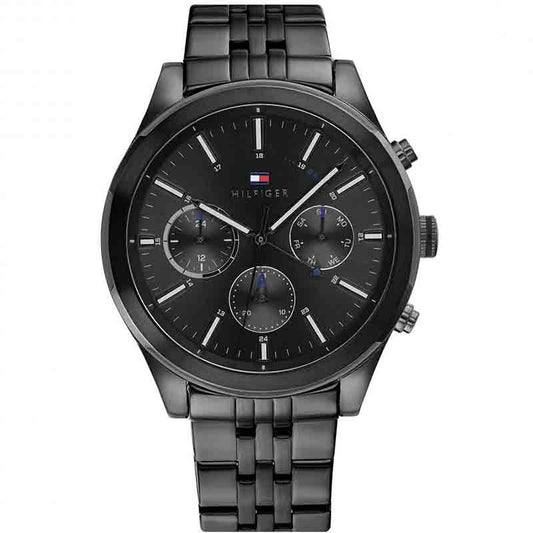 Buy Tommy Hilfiger Mens Quartz Black Stainless Steel Black Dial 44mm Watch - 1791738 in Pakistan