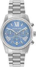 Buy Michael Kors Womens Quartz Lexington Silver Stainless Steel Blue Dial 38mm Watch - Mk7215 in Pakistan