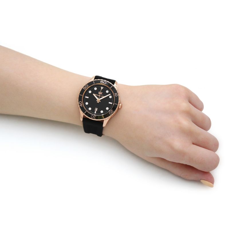 Buy Michael Kors Womens Quartz Runway Silicone Strap Black Dial 40mm Watch - Mk6852 in Pakistan