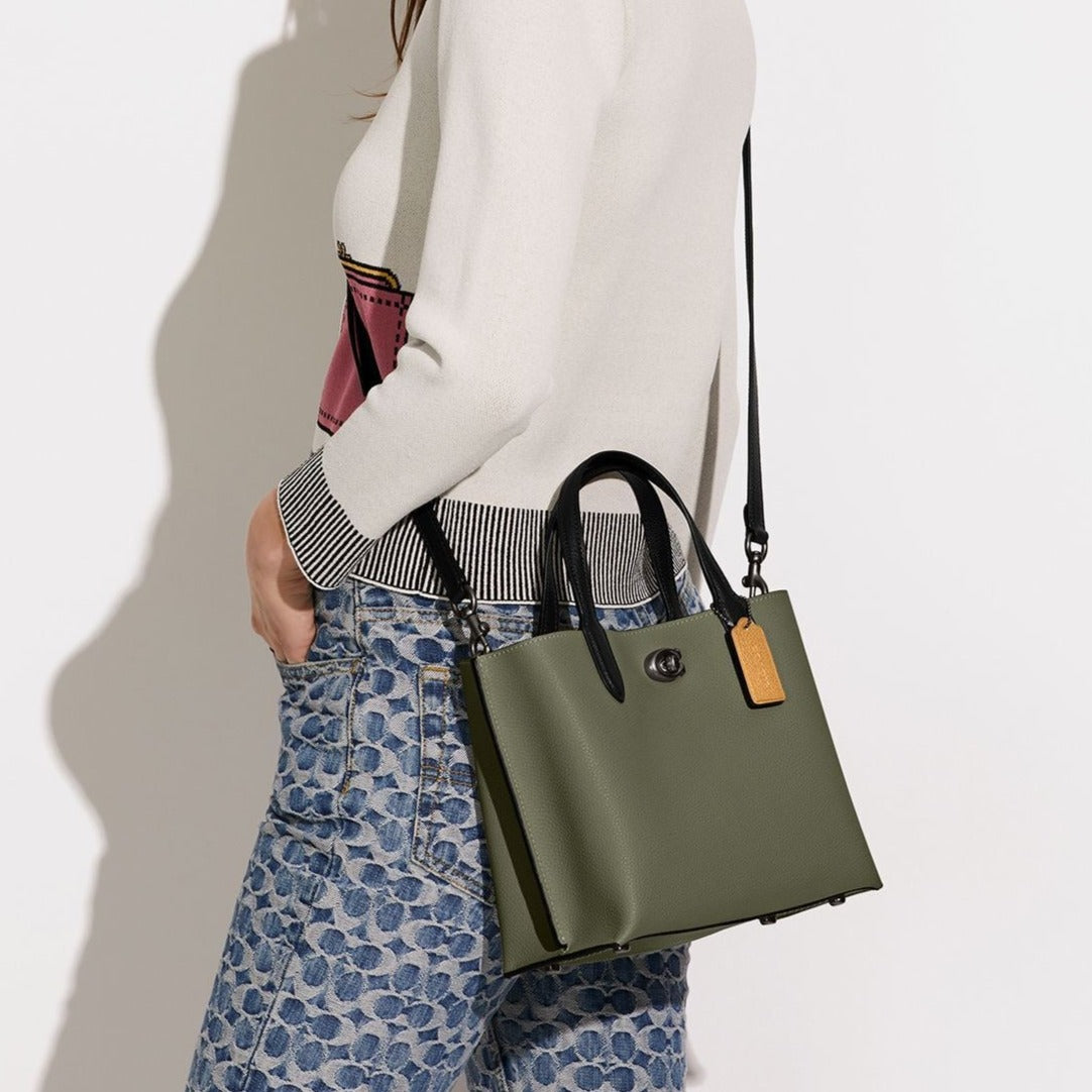 Buy Coach Willow Shoulder Bag Medium - Army Green in Pakistan