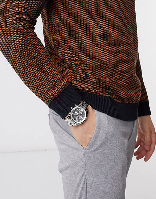 Buy Michael Kors Men’s Chronograph Quartz Stainless Steel Silver Dial 45mm Watch - MK8405 in Pakistan