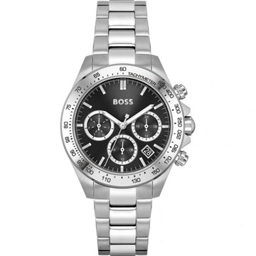 Buy Hugo Boss Womens Quartz Silver Stainless Steel Black Dial 38mm Watch - 1502614 in Pakistan