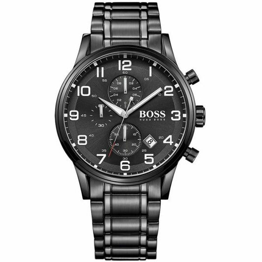 Buy Hugo Boss Chronograph Quartz Stainless Steel Black Watch for Men - 1513180 in Pakistan