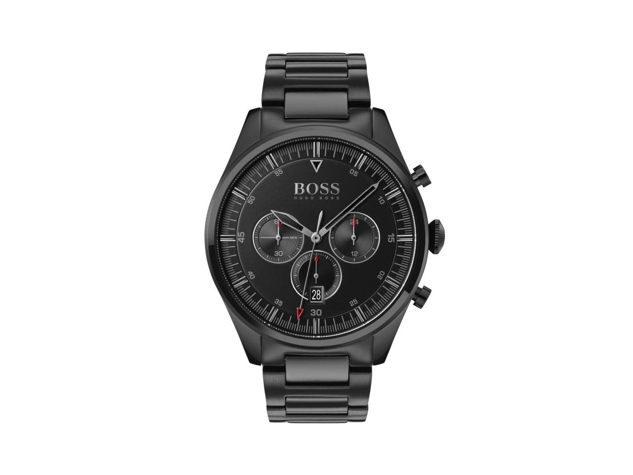 Buy Hugo Boss Mens Chronograph Quartz Stainless Steel Black Dial 44mm Watch - 1513714 in Pakistan