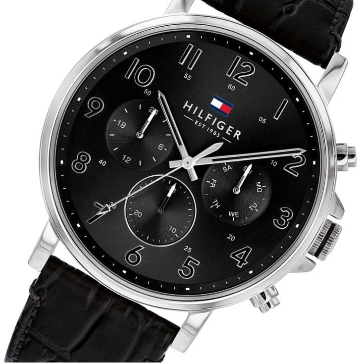 Buy Tommy Hilfiger Quartz Leather Strap Black Dial 46mm Watch for Men - 1710381 in Pakistan