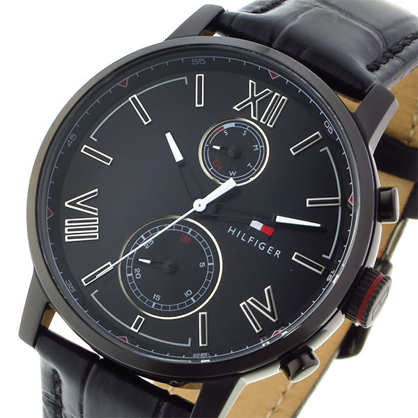 Buy Tommy Hilfiger Quartz Leather Strap Black Dial 44mm Watch for Men - 1791310 in Pakistan
