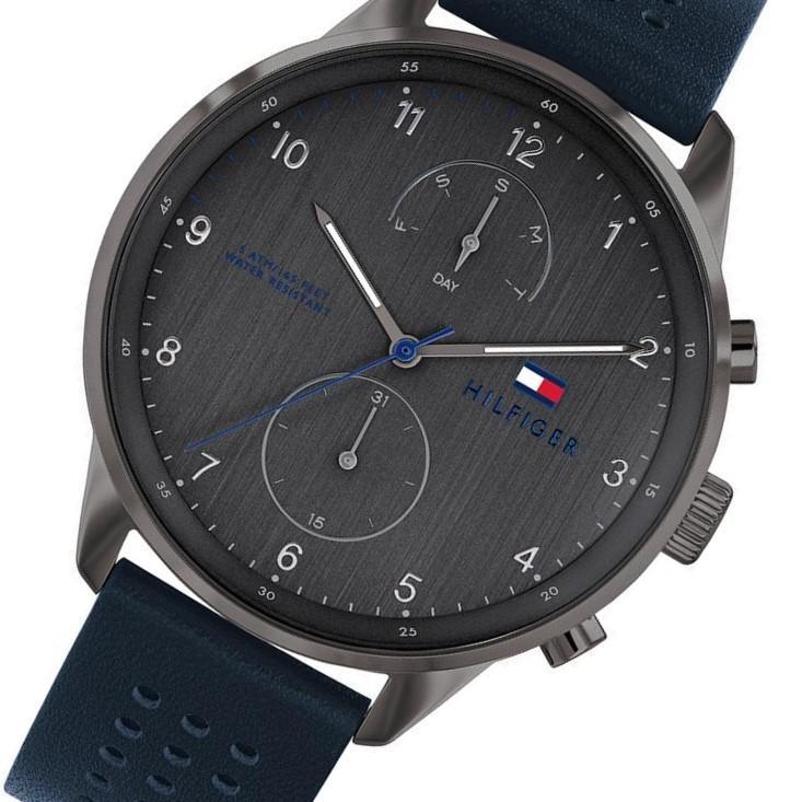 Buy Tommy Hilfiger Quartz Leather Strap Grey Dial 44mm Watch for Men - 1791578 in Pakistan