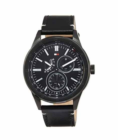 Buy Tommy Hilfiger Quartz Leather Strap Black Dial 44mm Watch for Men - 1791638 in Pakistan