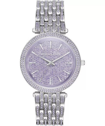 Buy Michael Kors Darci Crystal Purple Dial Silver Stainless Steel Strap Women's Watch - Mk3850 in Pakistan
