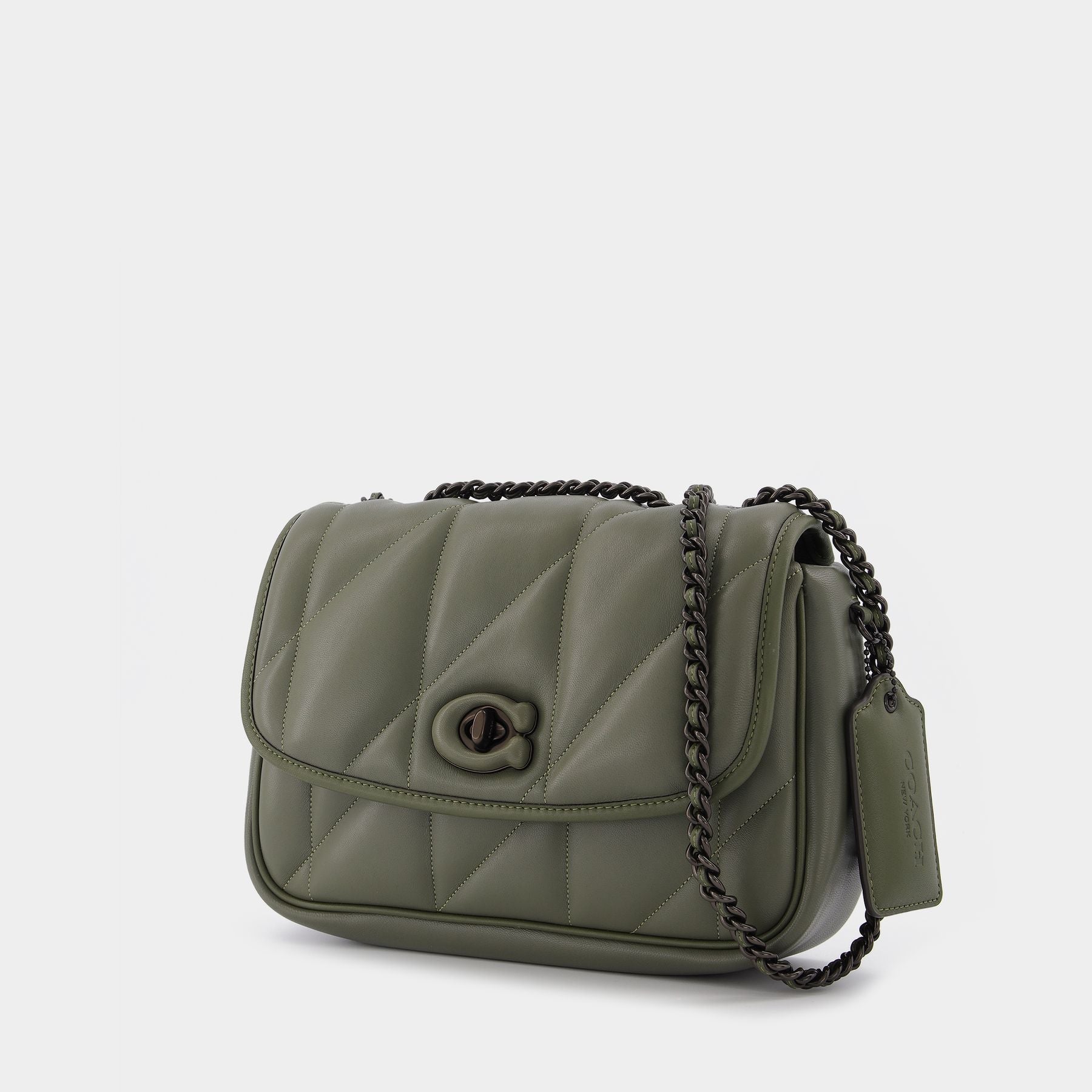 Buy Coach Pillow Maddison Shoulder With Quilting Bag Small - Army Green in Pakistan