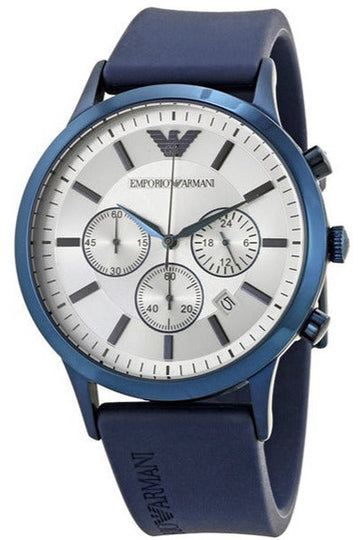 Buy Emporio Armani Men’s Chronograph Quartz Silicone Strap Silver Dial 44mm Watch AR11026 in Pakistan
