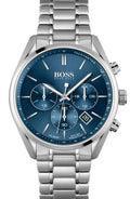 Buy Hugo Boss Mens Chronograph Champion Silver Stainless Steel Blue Dial 44mm Watch - 1513818 in Pakistan