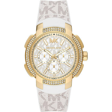 Buy Michael Kors Womens Quartz Sidney White Silicone Strap White Dial 42mm Watch - Mk7221 in Pakistan