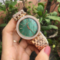Buy Michael Kors Ladies Watch Green Dial Rose Gold Stainless Steel - MK3552 in Pakistan