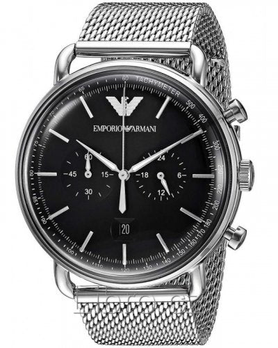 Buy Emporio Armani Menβs Chronograph Stainless Steel Black Dial 43mm Watch - AR11104 in Pakistan