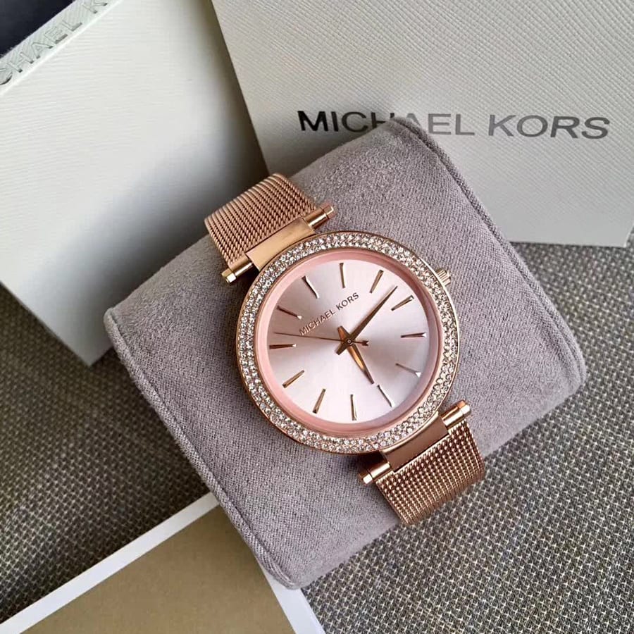 Buy Michael Kors Rose Gold Dial Rose Gold Stainless Steel Strap Ladies Watch - MK3369 in Pakistan