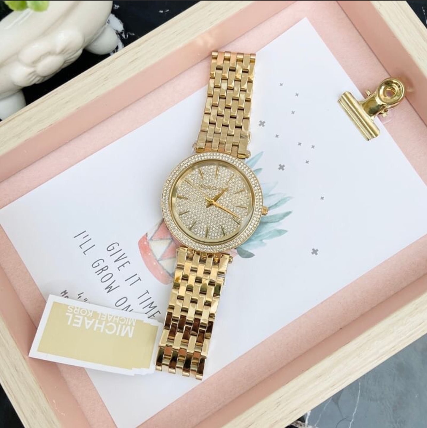 Buy Michael Kors Women’s Quartz Stainless Steel Gold Dial 39mm Watch - MK3438 in Pakistan