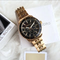 Buy Michael Kors Mens Multifunctional Gold Stainless Steel Black Dial 44mm Watch - Mk7154 in Pakistan