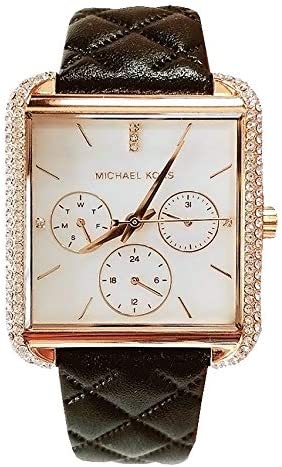 Buy Michael Kors Mother of Pearl Dial Black Leather Strap Watch for Women - Mk2769 in Pakistan