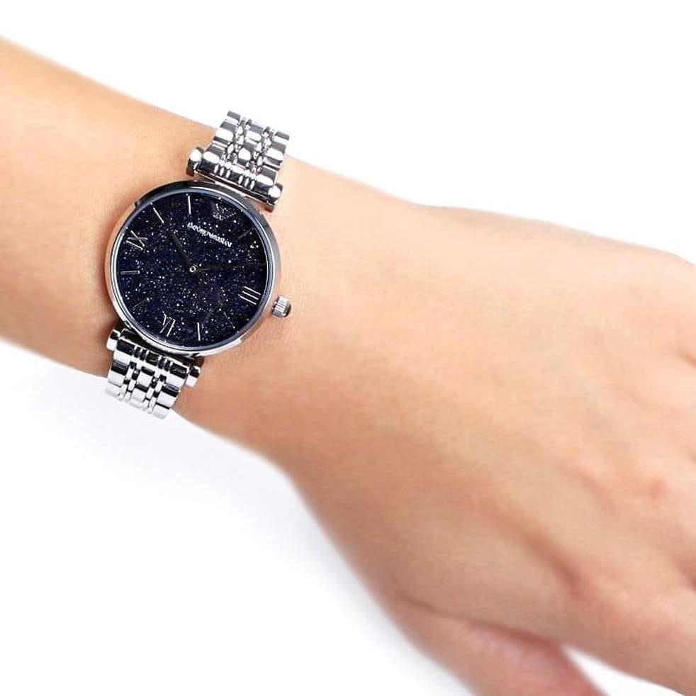 Buy Emporio Armani Analog Stainless Steel Dark Blue Dial 32mm Watch for Women - Ar11091 in Pakistan