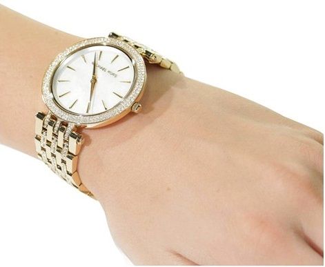 Buy Michael Kors Quartz Stainless Steel Mother Of Pearl Dial 39mm Watch for Women - Mk3219 in Pakistan