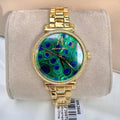 Buy Michael Kors Women’s Quartz Gold Stainless Steel Blue Peacock Motif Dial 36mm Watch - MK3946 in Pakistan