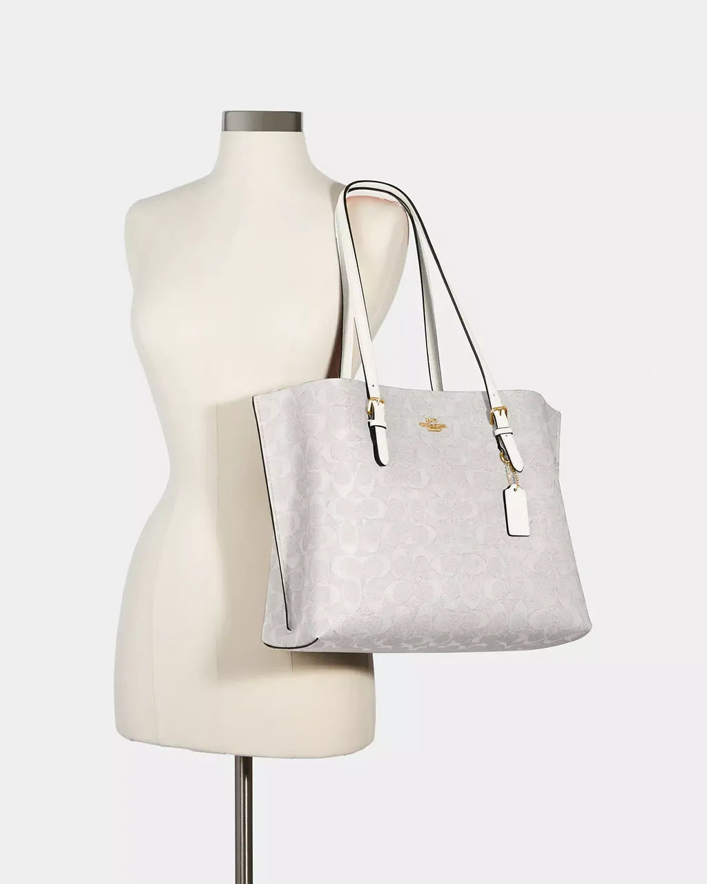 Buy Coach Mollie Tote In Signature Canvas In Chalk Small Bag in Pakistan