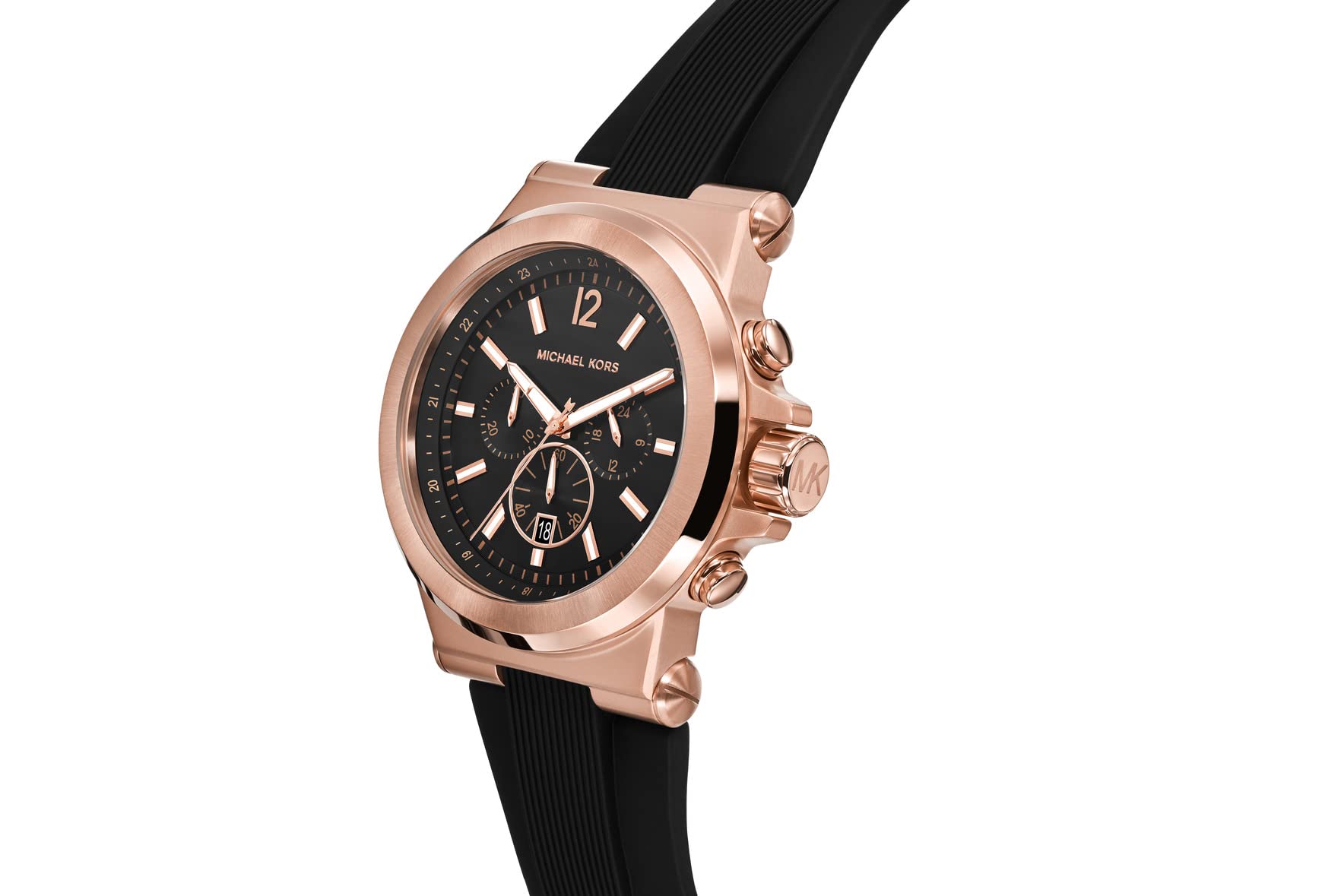 Buy Michael Kors Men’s Chronograph Silicone Strap Black Dial 45mm Watch - MK8184 in Pakistan