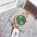 Buy Michael Kors Womens Quartz Chronograph Parker Gold Stainless Steel Green Dial 38mm Watch - Mk6263 in Pakistan