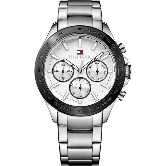 Buy Tommy Hilfiger Mens Quartz Stainless Steel White Dial 44mm Watch - 1791227 in Pakistan