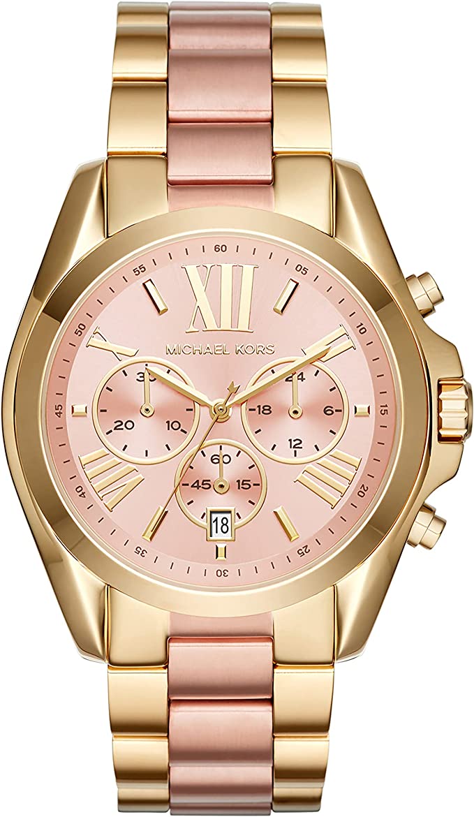 Buy Michael Kors Women's Bradshaw Pink Dial Two Tone Stainless Steel Watch - Mk6359 in Pakistan