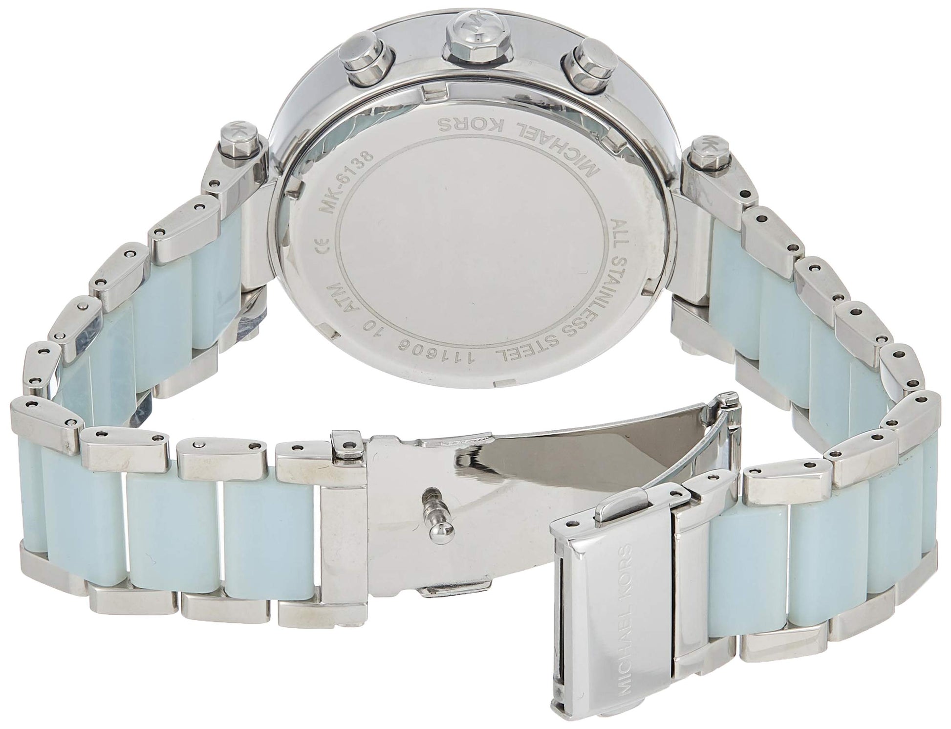 Buy Michael Kors Parker Mother of Pearl Dial Light Blue Strap Ladies Watch - MK6138 in Pakistan
