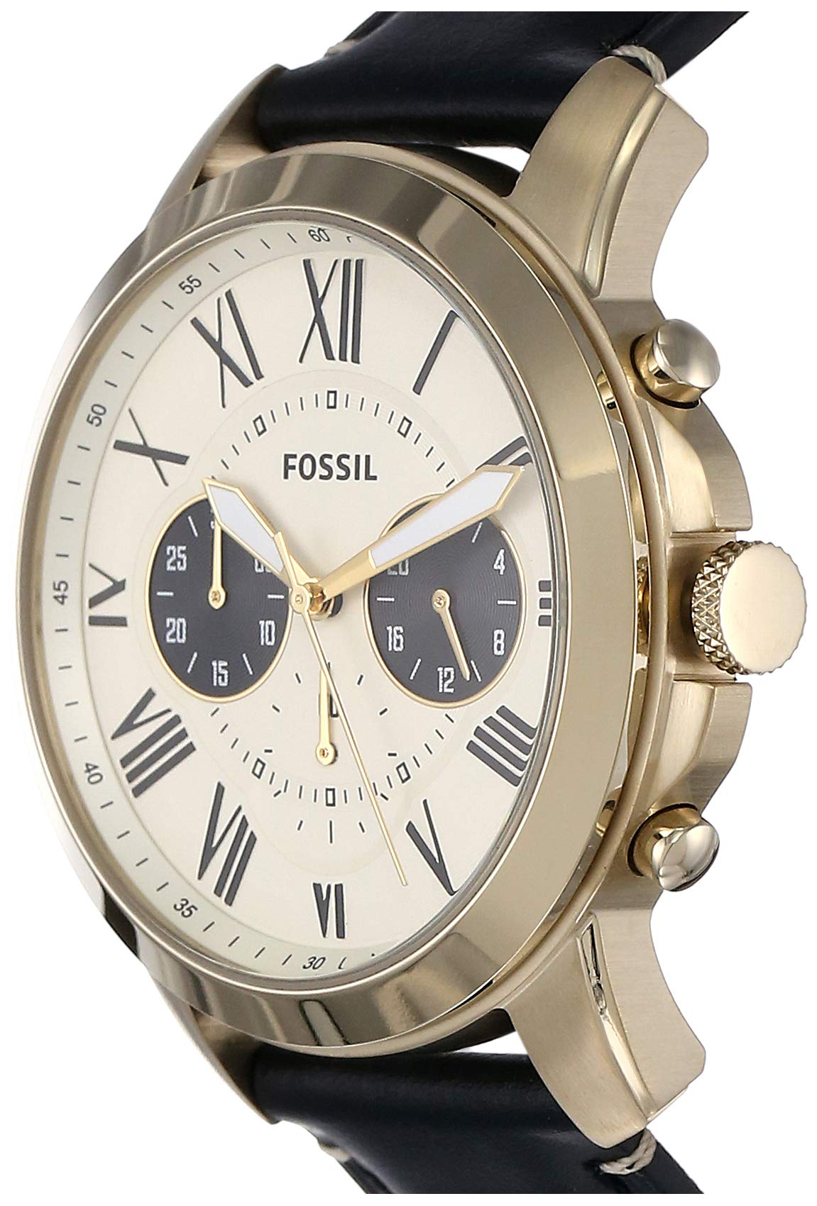 Buy Men's Chronograph Quartz Leather Strap Off White Dial 44Mm Watch in Pakistan