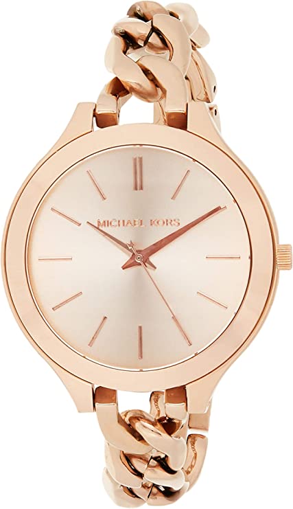 Buy Michael Kors Women's Slim Runway Rose Gold-Tone Stainless Steel Bracelet Watch - MK3223 in Pakistan