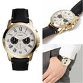 Buy Men's Chronograph Quartz Leather Strap Off White Dial 44Mm Watch in Pakistan