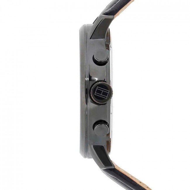 Buy Tommy Hilfiger Quartz Leather Strap Black Dial 44mm Watch for Men - 1791310 in Pakistan