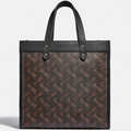 Buy Coach Field Tote In Signature Canvas With Horse And Carriage Print Bag Large - Truffle Black in Pakistan
