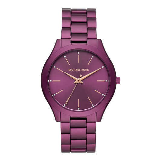 Buy Michael Kors Womens Quartz Runway Stainless Steel Purple Dial 42mm Watch - Mk4507 in Pakistan
