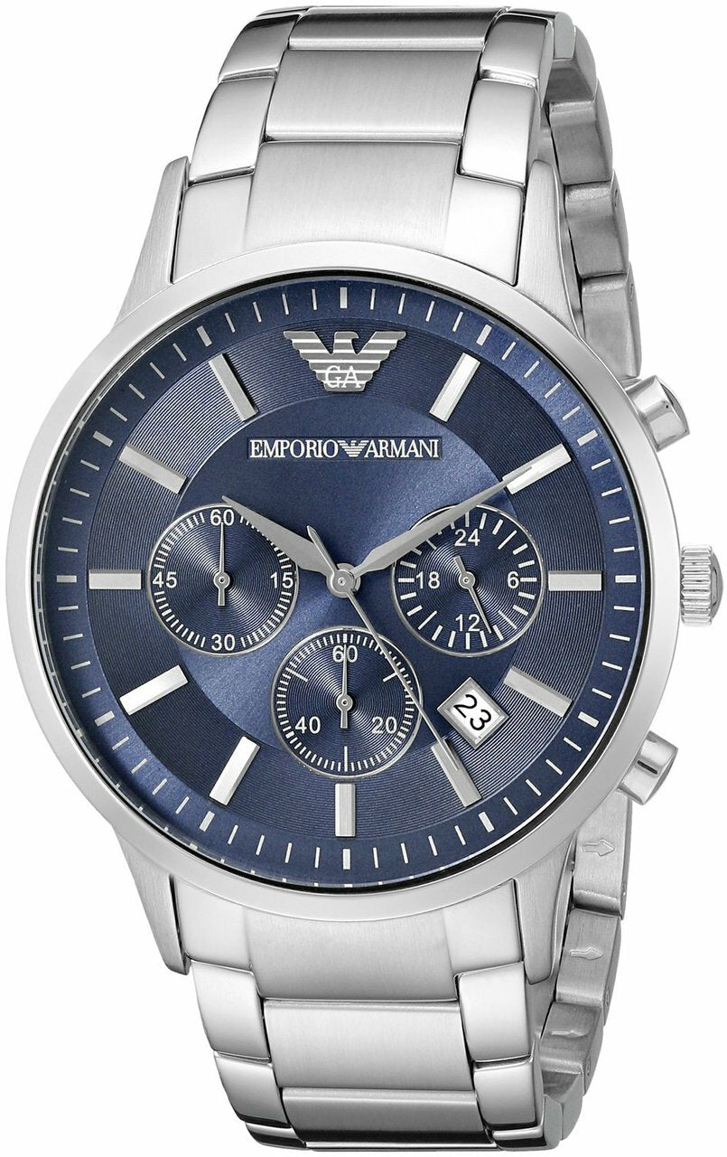 Buy Emporio Armani Men's Chronograph Quartz Stainless Steel Blue Dial 41mm Watch AR2448 in Pakistan