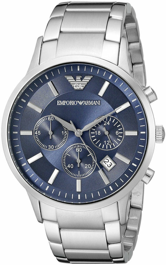 Buy Emporio Armani Men's Chronograph Quartz Stainless Steel Blue Dial 41mm Watch AR2448 in Pakistan