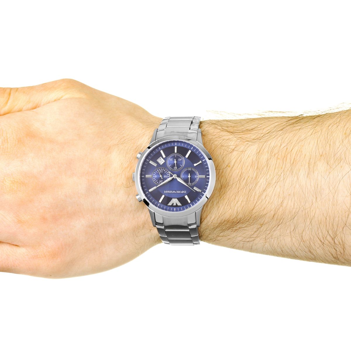 Buy Emporio Armani Men's Chronograph Quartz Stainless Steel Blue Dial 41mm Watch AR2448 in Pakistan