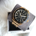 Buy Michael Kors Mens Multifunctional Gold Stainless Steel Black Dial 44mm Watch - Mk7154 in Pakistan
