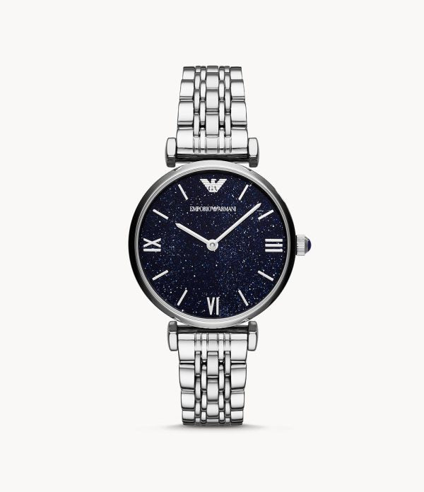 Buy Emporio Armani Analog Stainless Steel Dark Blue Dial 32mm Watch for Women - Ar11091 in Pakistan