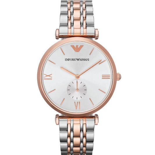 Buy Emporio Armani Menβs Quartz Two Tone Stainless Steel Silver Dial 40mm Watch - AR1677 in Pakistan